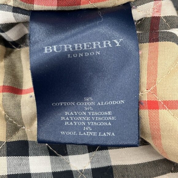Burberry London Wool Blend Jacket Nova Check Quilted Lined Brown Men's XLarge - Picture 13 of 16